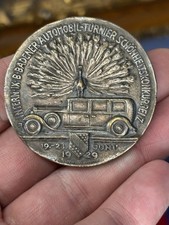 1929 Antique 9th Baden Auto Show Race Touring Medallion Medal Award Graphic picture