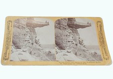 Dells Of The Wisconsin River Stereoview Card H.H. Bennett Visor Ledge  picture