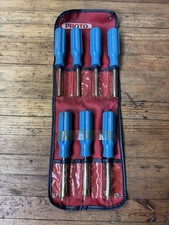 (v) PROTO TOOLS 7pc METRIC NUT DRIVER SET 5-10mm BLUE HANDLE - NICE - USA picture