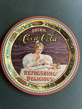 Coca Cola 75th Year Anniversary Collector’s Metal Tray Circular Shape, Vintage picture
