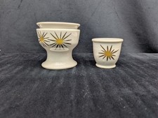 RARE Vintage MCM Paul McCobb Starburst Jackson China Footed Sugar Bowl Egg Cup picture