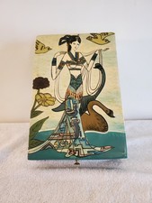 La Belle Lacquered Jewelry Box Art Deco Woman Decorative Keepsake Box picture