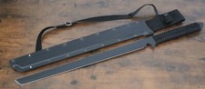 26” Ninja Sword Stealth Black Hard Sheath Shadow Ops Back Strap Stealth Tanto picture