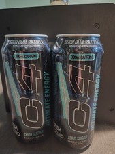 C4 Ultimate Energy Drink Sour Blue Razzilla Godzilla 16oz (Pack of 2) Zero Sugar picture