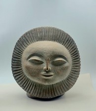 Paul Bellardo Sun Goddess Austin Productions Ceramic Pottery Sculpture MCM Face  picture