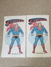 Pair of Vintage Original 1978 Superman Towels 21.5