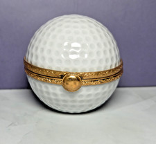 Limoges Porcelain  Golf Ball Trinket Box picture