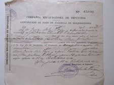 Junin Peru 1916 Tax Collection stamped document picture