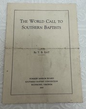 1919 Ephemera The World Call To Southern Baptists Convention Richmond Virginia picture