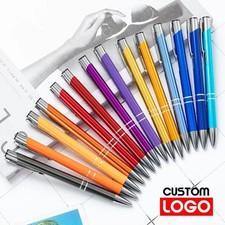 20-200pcs Metal Ballpoint Pen Laser Engraved Custom Logo Advertising Pen picture