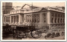 1926 NYC Public Library 5th Ave Stephen Schwarzman Building Postcard picture