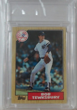 Topps 1987 254 Bob Tewksbury Yankees Baseball Card Slab NM-MT picture