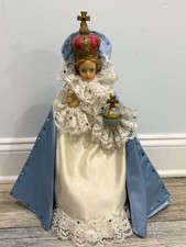 * GLORIOUS VINTAGE INFANT JESUS OF PRAGUE STATUE FROM NUNS CONVENT 17 3/4” picture