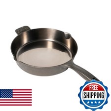 iLiving Un-seasoned Modern Heirloom Mirror Polished Cast Iron Skillet Pan 12