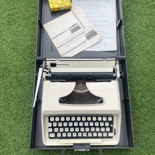 Vintage Sperry Rand Remington Ten Forty Typewriter+ Case New Ribbon & Test Sheet picture