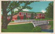 School Of Engineering University Of VA Charlottesville VA Linen Vintage Postcard picture