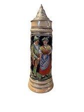 vintage west germany beer stein 15.5 Inch Tall Beautiful Art Work picture