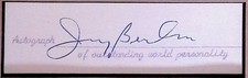 Irving Berlin Signed Cut & Photo | JSA Authenticated Autograph Ready to Frame picture