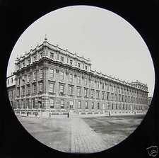 VICTORIAN Glass Magic Lantern Slide THE TREASURY WHITEHALL LONDON C1890 picture