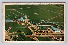 Louisville KY-Kentucky, Bowman Field, Municipal Airport, Vintage c1936 Postcard picture