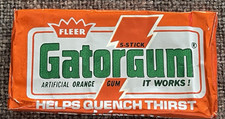 Vintage 1980 FLEER GATORGUM ORANGE Chewing Gum Unopened NOS Mint Conition picture