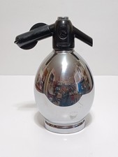 Vintage 1960's Soda King Chrome Seltzer Bottle Soda Siphon Barware Mid Century picture