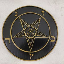 Wolf Face Spirit Altar Spiritual Wooden Spell Pentagram Meditation Tools picture