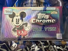 2026 Topps Chrome Disney Hobby Box Factory Sealed 12 Packs Per Box New In Hand picture