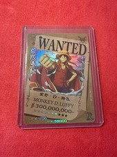 One Piece Monkey D. Luffy Wanted Poster Gold Foil Trading Card Chinese picture