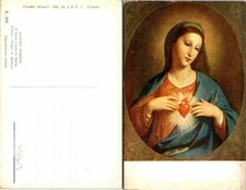 Batoni Pompeo Il Sacro Coure di Maria Florence Postcard Unused (40613) picture