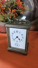 Vintage Mid-century Alarm Carriage French Style Desktops Clock Working picture