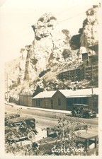 Bisbee, AZ Arizona RPPC Postcard, Castle Rock Tombstone Canyon Houses on Hill picture