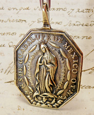 BISHOP'S RARE ANTIQUE 1731 BICENTENNIAL GUADALUPE SHRINE PILGRIMAGE BRONZE MEDAL picture