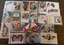 Lot of 20 Antique~ Patriotic Postcards~ Washington~July 4th~Flags~etc.~s705 picture