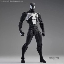 Venom Symbiote Spider-Man Figurine Model Black Battle Suit Joint Mobility Gift picture