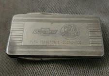 Vintage Chevrolet Bedford Imperial USA Money Clip Pocket Knife & Nail File picture