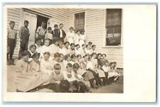 c1910's Students Childrens Country School RPPC Photo Unposted Antique Postcard picture