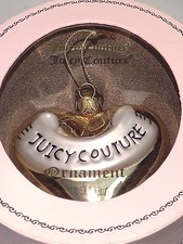 2008 Juicy Couture Perfume Bottle Glass Christmas Ornament Y2K Open Box Rare picture