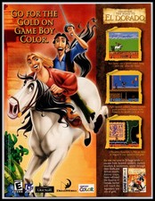 2000 The Road To El Dorado Game Boy Color Ubisoft DreamWorks Full Page Print Ad picture