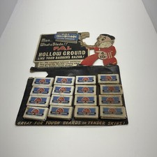 Rare PAL BLADE CO Vintage Razor Blades Hollow Ground Store Display Ad NY USA picture