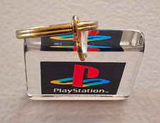 Vtg 1996 PlayStation Clear Acrylic Logo Keychain Sony Employee Promo Early TM picture