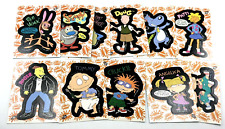 1993 NICKTOONS Complete 11 Sticker Card Set Topps Nickelodeon Mint picture