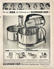 Dormeyer Silver Chef Stand Mixer Model 4300 Vtg Advertising Magazine Ad 1957 picture