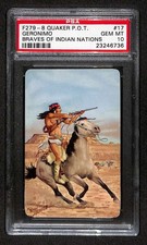 1956 Quaker POT Braves Indian Nations 17 Geronimo PSA 10 GEM MINT C107561 picture