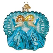 Old World Christmas SISTERS SISTERS (10252) Glass Ornament w/OWC Box picture