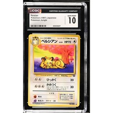 CGC 10 GEM MINT Persian Pokémon 1997 Japanese Jungle Graded Original Vintage picture