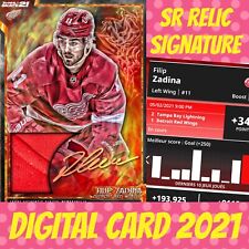 Topps nhl skate Filip zadina fire and ice signature relic 2021 digital picture