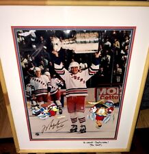 Rare Garfield Odie Paws Color Model Cel Signed Jim Davis Mark Messier NY Rangers picture