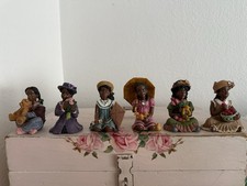Set Of 12 Young’s Inc. vintage African American Birthstone Figurines picture