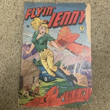 FLYIN’ JENNY #2 1947 GGA Headlights “Matt Baker Cover” Rare Blonde Final Issue picture
